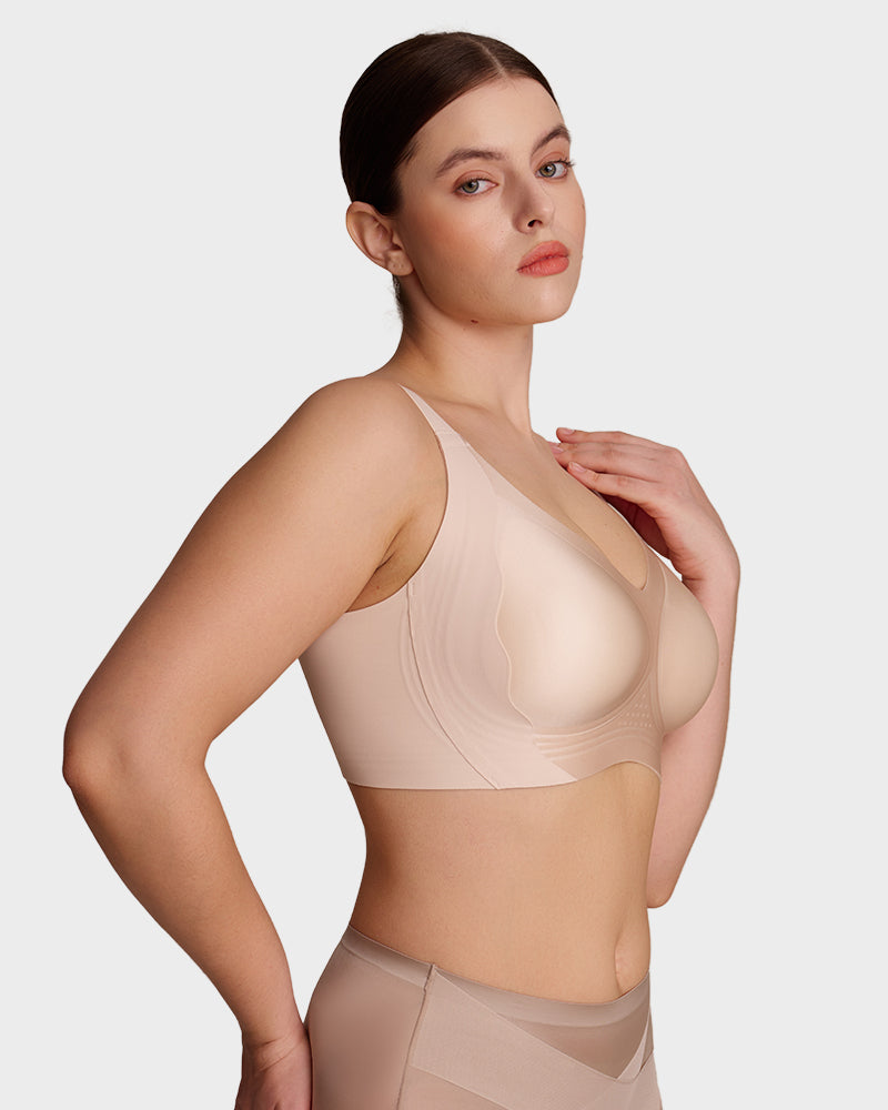 Pack of 3 bra Invisible Wide-Band Wireless Support Bra