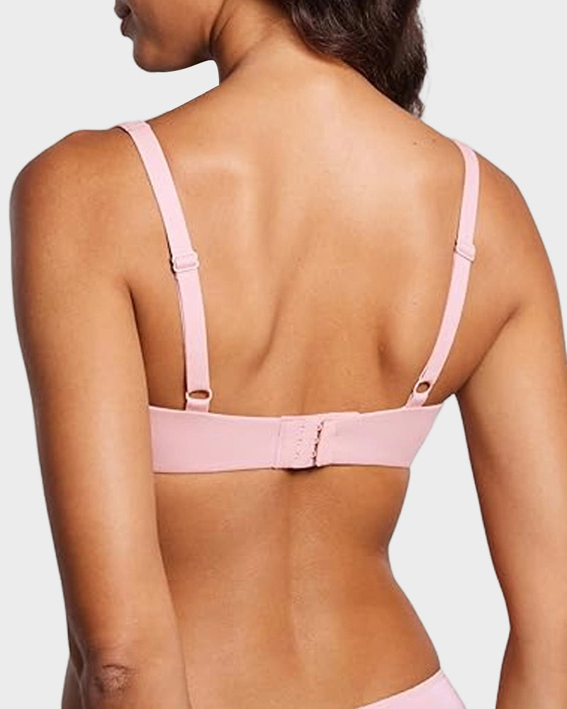 Pack of 3 Underwire Support Seamless Unlined Balconette Bra