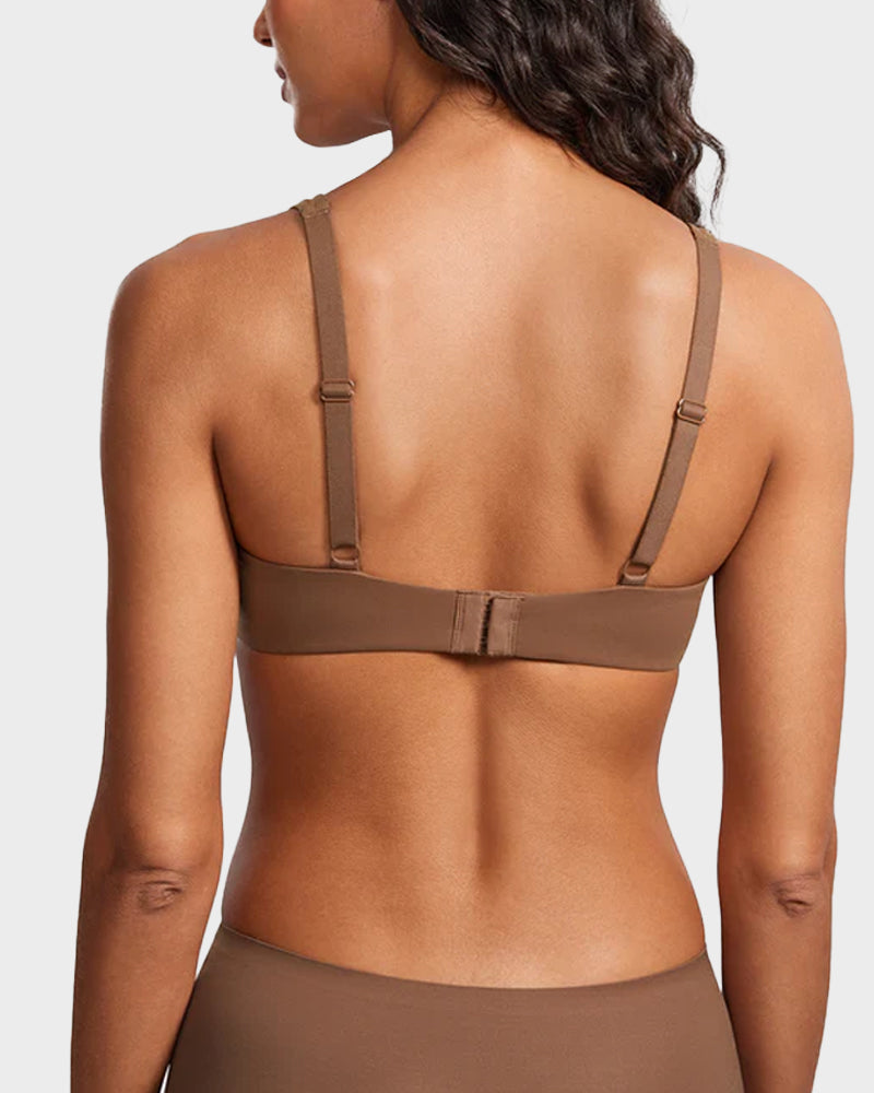 Pack of 3 Underwire Support Seamless Unlined Balconette Bra