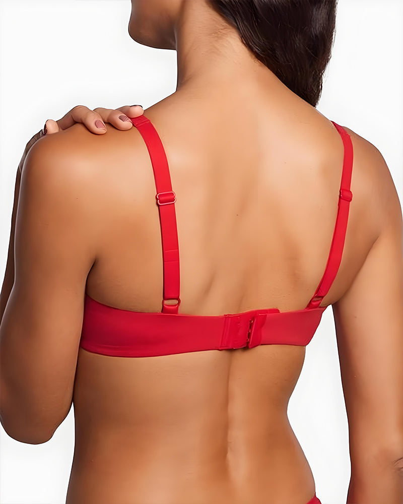 Pack of 3 Underwire Support Seamless Unlined Balconette Bra